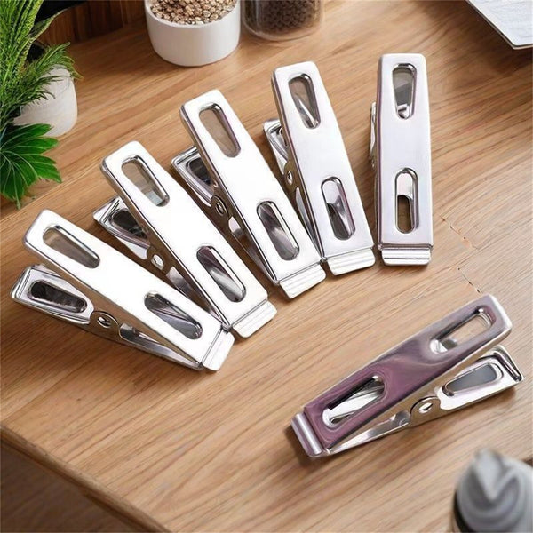 Clothes Clips Pegs Laundry Clothespins Pins Stainless Steel Hanging Hook