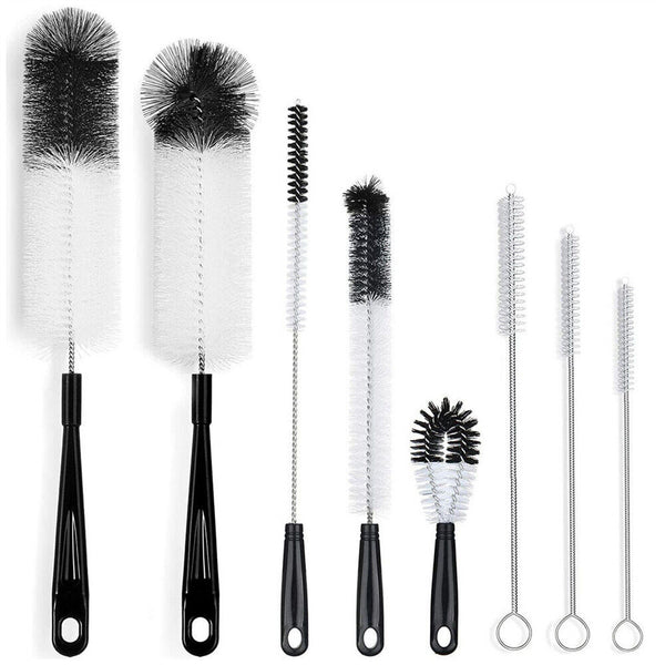 8X/Set  Nylon Straw Brush Set Cleaner Bottle Glass Tube Pipe Small Long Cleaning