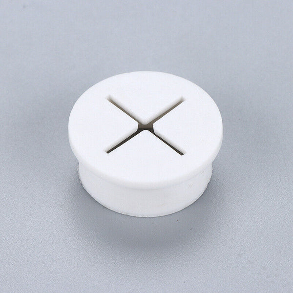 10 PCS Desk Cord Grommet Flexible Silicone Cable Hole Cover Round Gasket AU
