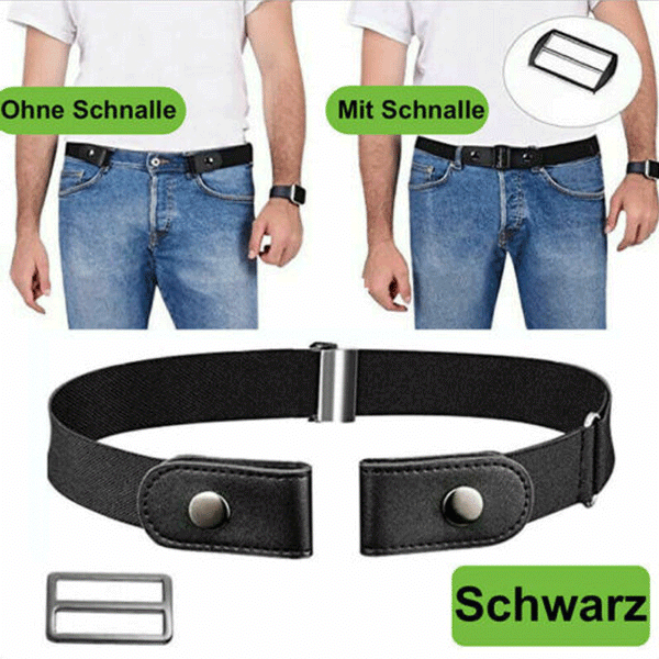 4X Buckle-free Stretch Elastic Belt Invisible No Bulge Hassle For Jean Women Men