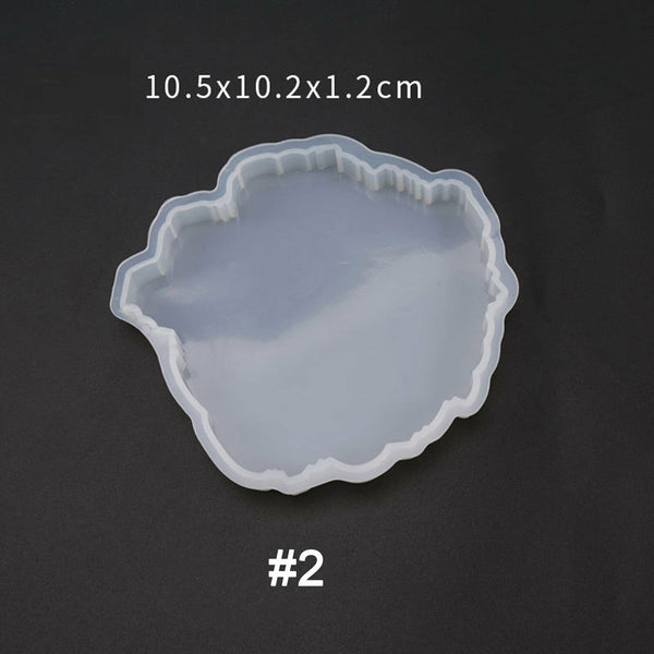 Coaster Resin Casting Mold Silicone Jewelry Agate Making Epoxy Mould Tool Craft