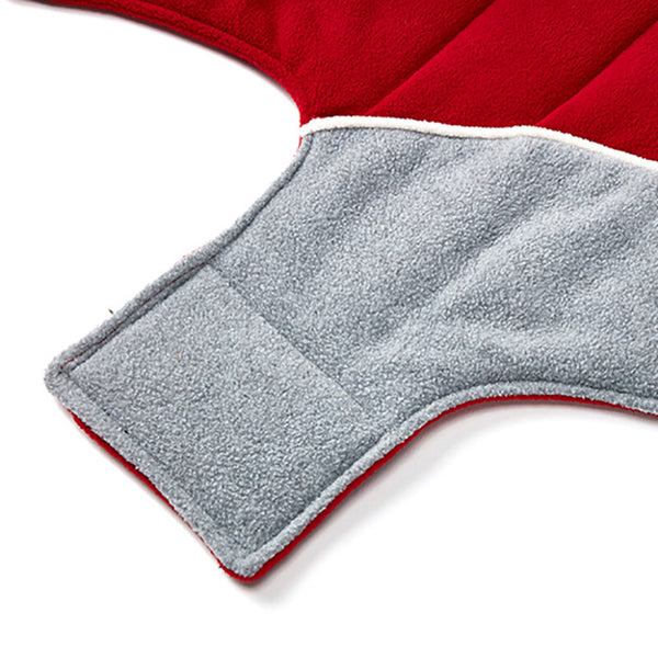 Warm Fleece Dog Coat Reversible Winter Pet Jacket Vest for Small to Large Dogs