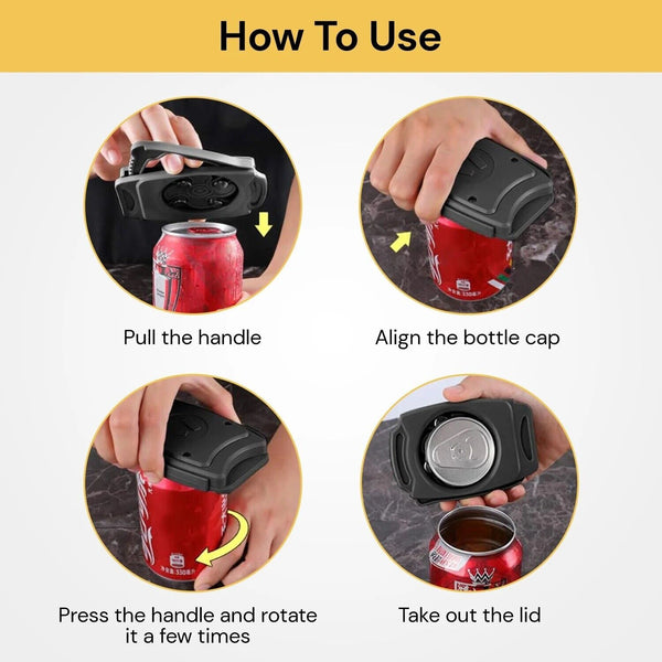 Can Opener smooth Edge Jar Lid Beer Remover Top Cut Manual Hand Tool Universal