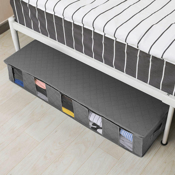 5 Compartments Clothes Shoes Organizer Box Bag Under Bed Storage