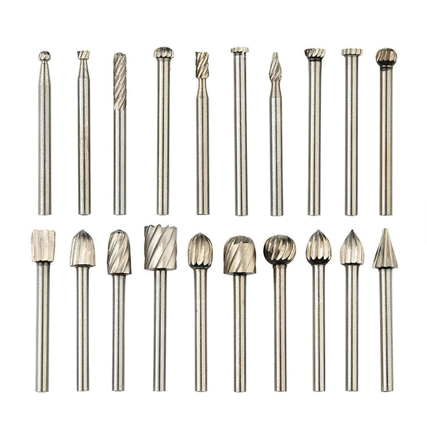 20pcs 3mm Solid Carbide Burrs Set for Rotary Tool Drill Die Carving Accessories