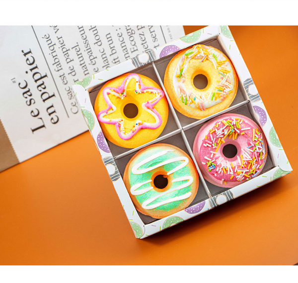 Donut Bath Bombs Bubble Bathbomb Aroma Shower Steamer Aromatherapy Essential Oil