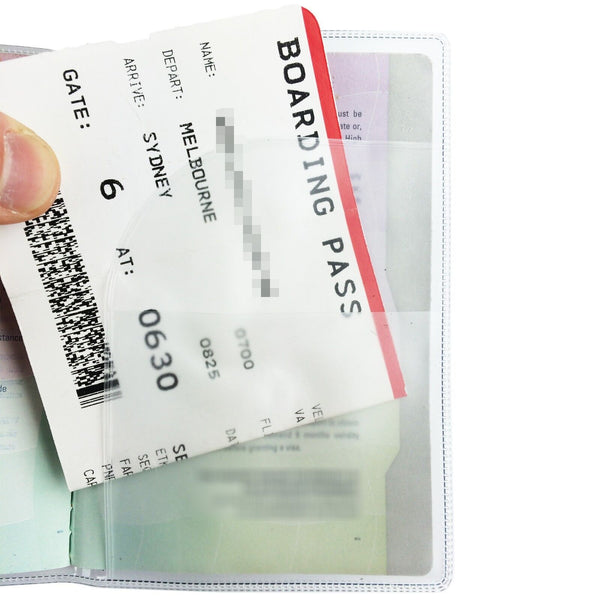 Passport Cover Protector Travel Clear Holder Organiser Wallet Matte Transparent