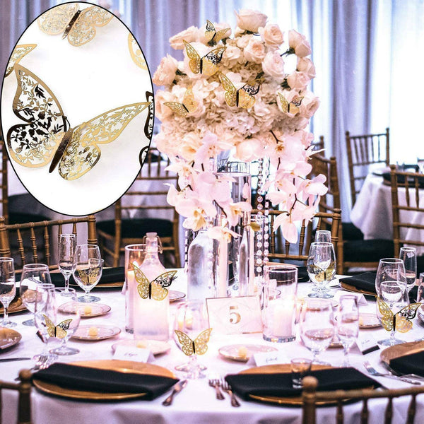 24PCS 3D Butterfly Wall Decals Stickers Removable Kids Room Decorations DIY