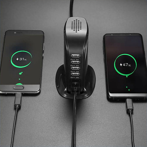 6Ports Charging Station USB Desktop Charger Rapid Tower Power Adapter Wall HUB