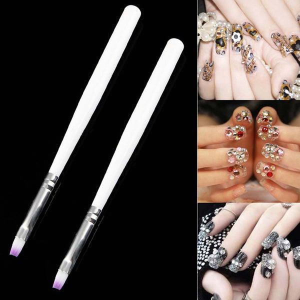 2PCS Nail Art Brush Pens Nylon Acrylic Liner Painting Brushes