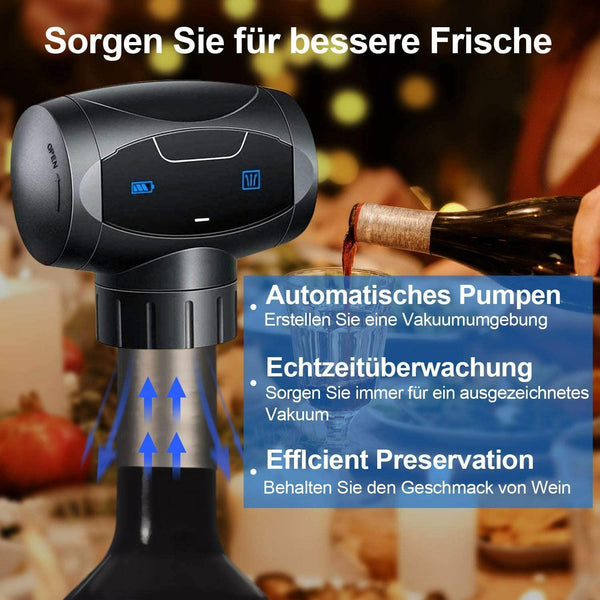 Electric Wine Stopper Automatic Vacuum Wine Saver Reusable Bottle For Gifts AU