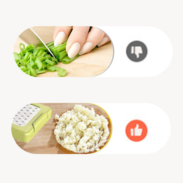 Kitchen Garlic Press Crusher Stainless Steel Manual Rocking Mincer