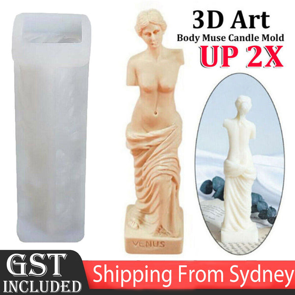 Silicone Body Candle Mold 3D Art DIY Making Human Torso Soap Wax Resin Mould AUS