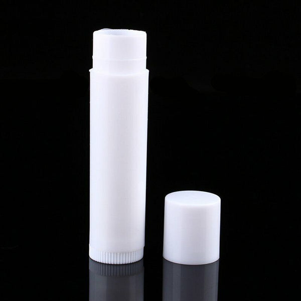 10/30/50/100x Empty lipstick Plastic Lip Balm Container Tubes Caps 5g DIY Balm T