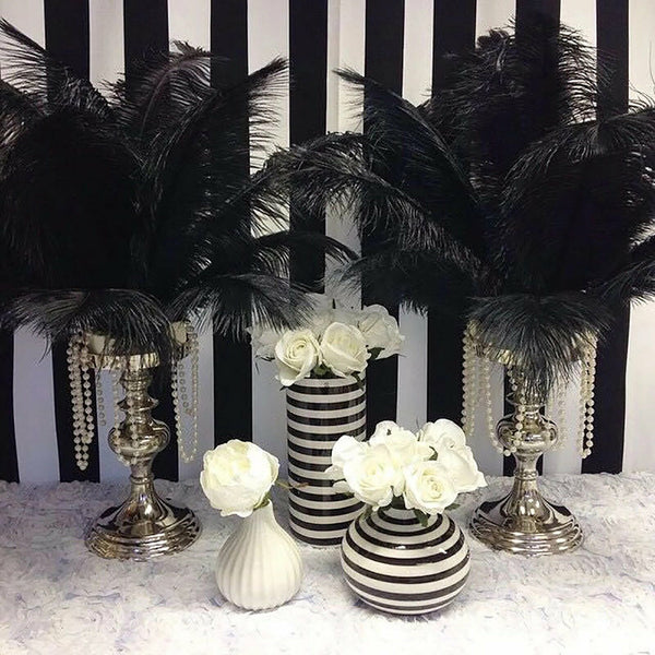 Ostrich Feathers (5pc) – 35–40cm Plumes for Wedding Centrepieces