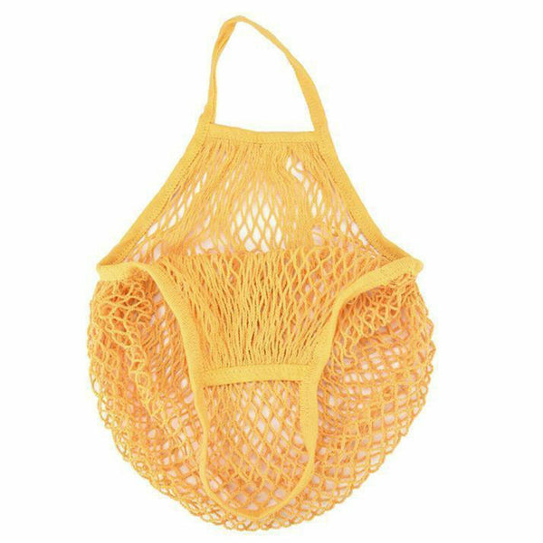 6PCS Mesh Net Turtle Bag String Shopping Bag Reusable Fruit Storage Handbag Tote