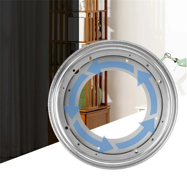 2PCS 12 Inch Lazy Susan Turntable Bearing Rotating Swivel Plate Heavy Duty Silver