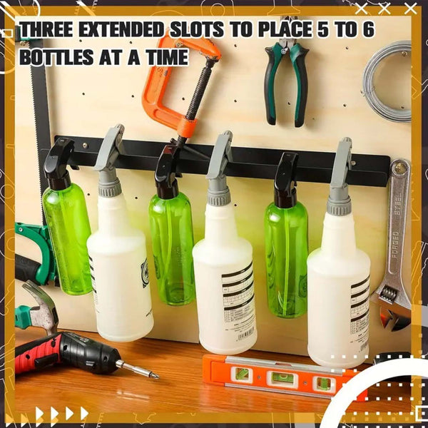 Wall Mounted Spray Bottle Holder Aerosol Can Storage Rack Garage Organiser