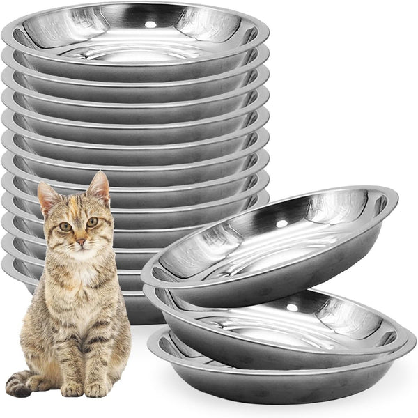 Stainless Steel Dog Bowl Set – Non-Slip Large Capacity Pet Food & Water Bowls (6-Pack)