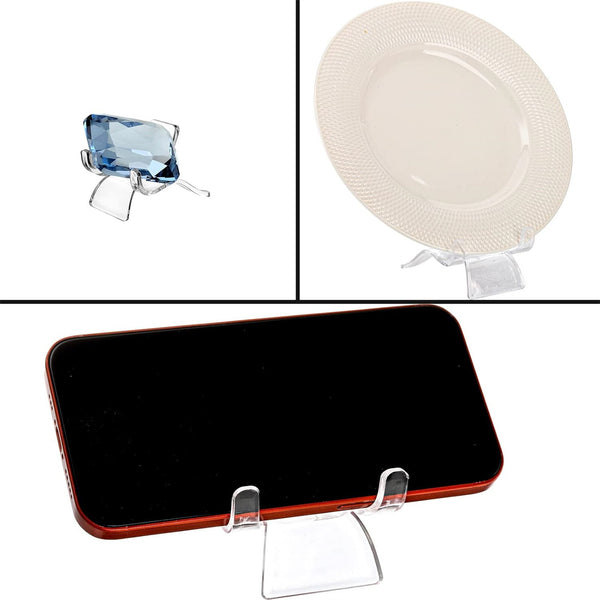 50PCS Clear Acrylic Display Stands – Multi-Purpose Display Easels