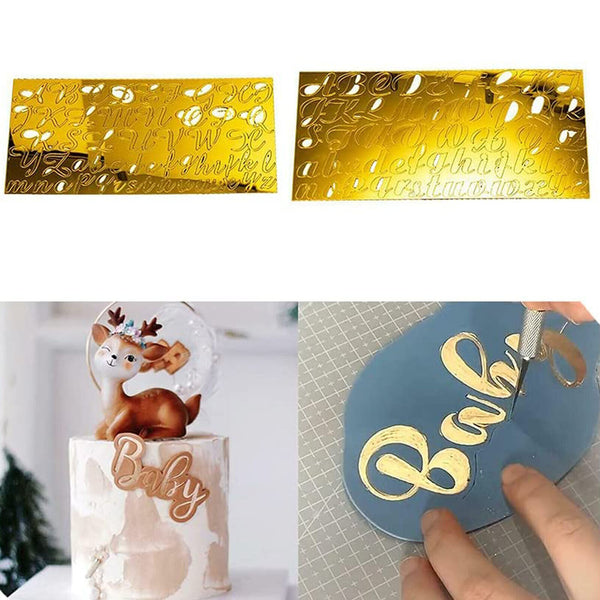 Acrylic Letter Alphabet Cake Mold Press Cookie Cutter DIY Stamp Fondant Mould AU