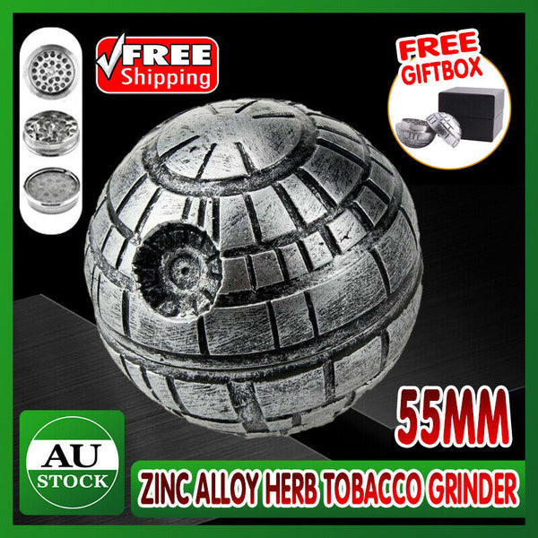 Metal Zinc Alloy Herb Grinder Hand Muller Smoke Crusher Spice Aluminum Wtih Box