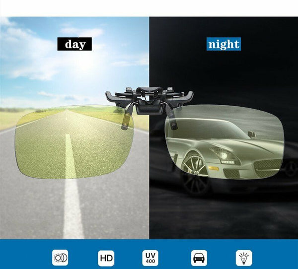 Photochromic Polarised Clip On Flip Sunglasses Pilot Polarized Fishing EyewearAU