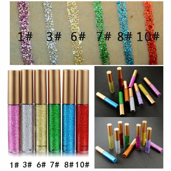 2X Glitter Liquid Eyeliner Eye Makeup Shimmer Diamond Eyeliner Shadow Eyeshadow