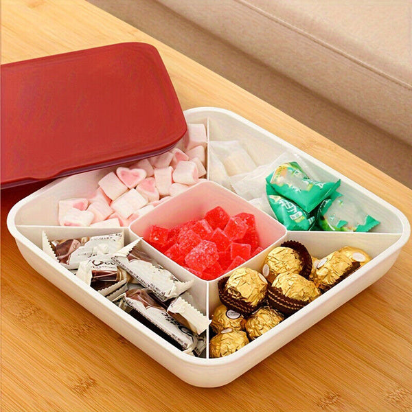 Candy Storage Containers with Lids Plastic Snack Organizer Box Candy Jar