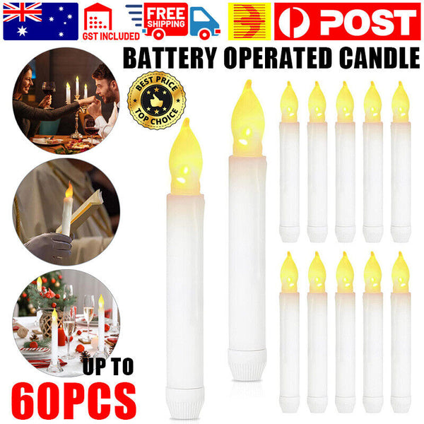 LED Candles Flameless Taper Flickering Battery Operated Candles 16.5x2cm