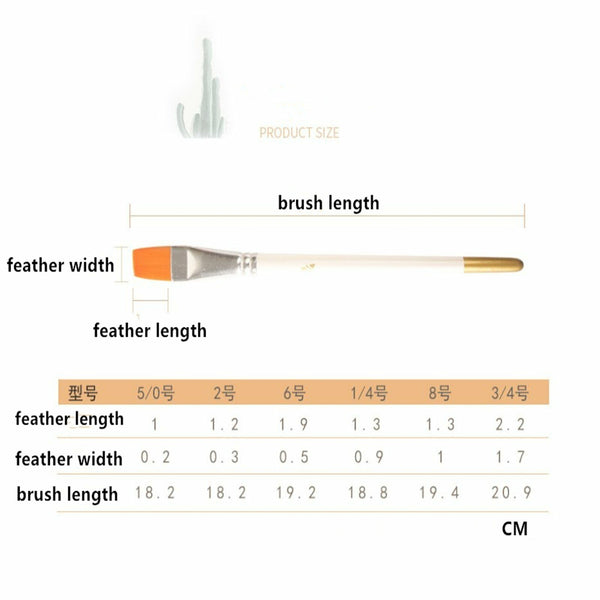 Nice 6Pcs Art Painting Brushes Set Acrylic Oil Watercolor Artist Paint Brush Hot