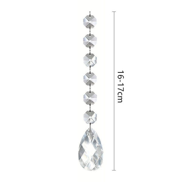 12pcs Acrylic Crystal Bead Droplet Wedding DIY Hanging Drop Chandelier Ornament
