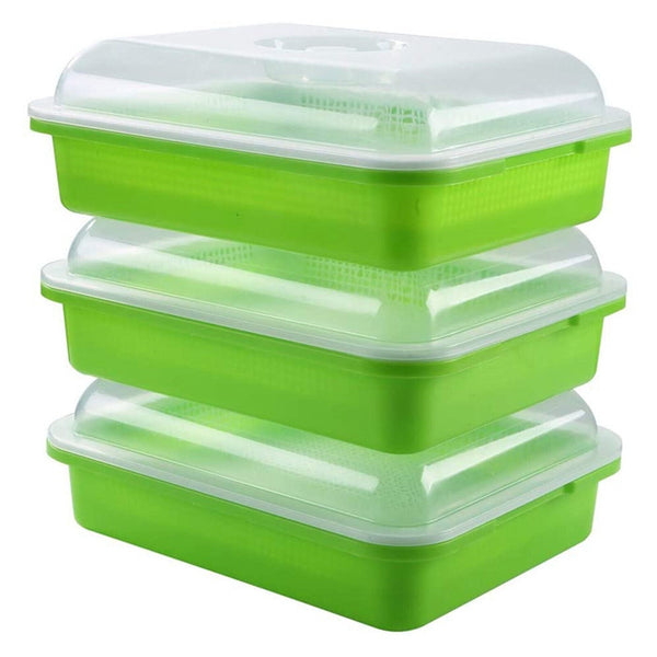 1PC Seed Sprouter Tray with Lid BPA Free Bean Sprout Grower Sprouting Seeds Tray