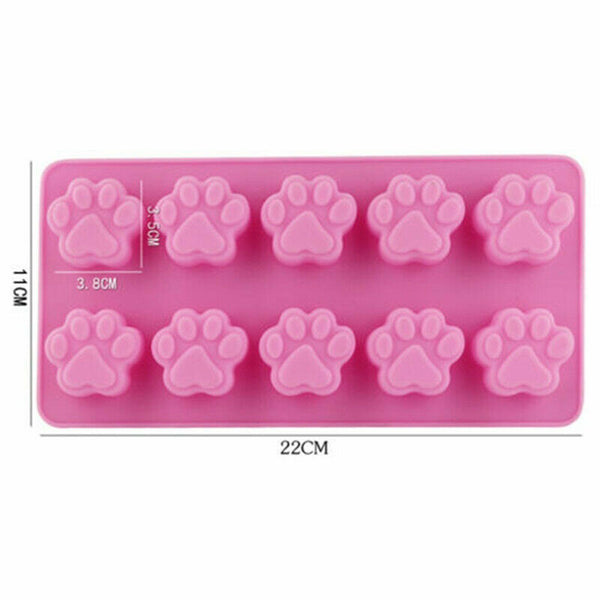 3PCS Silicone Puppy Dog Bone Baking Molds Ice Chocolate Biscuit Cookie Cake Mold