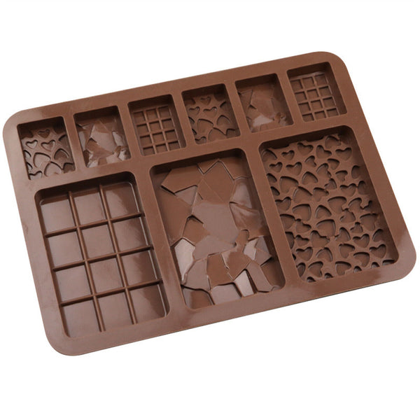 Cake Bake Cook Silicone Mold Bar Break Apart Choc Block Ice Tray Chocolate Mould