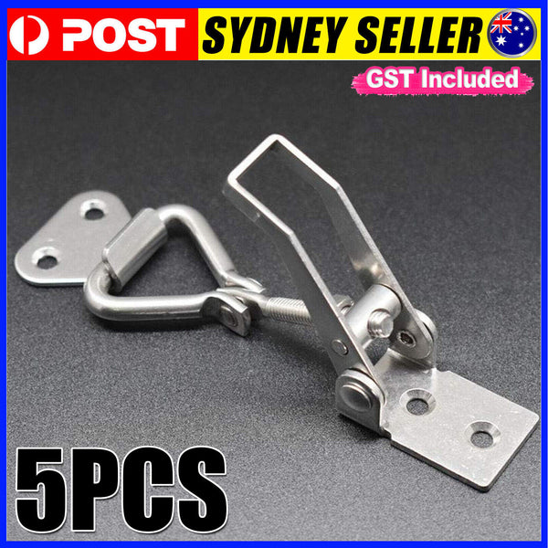 5X Pull Over Centre Latch Trailer Toggle Overcentre Latch Fastener Door Hook AU