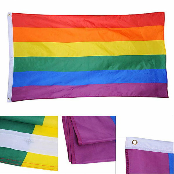 10 Kinds Of Rainbow Large Flag Gay Lesbian Transgender Bisexual LGBT Mardi Gras