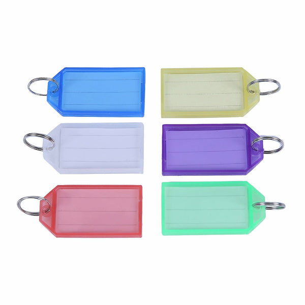 20pcs Key Tag with Key Ring Luggage Tag ID Label Travel Suitcase Identity Card