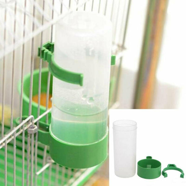 8PCS Pet Drinker Food Feeder Water Dispenser Clip For Cage Bird Parrot Cockatiel