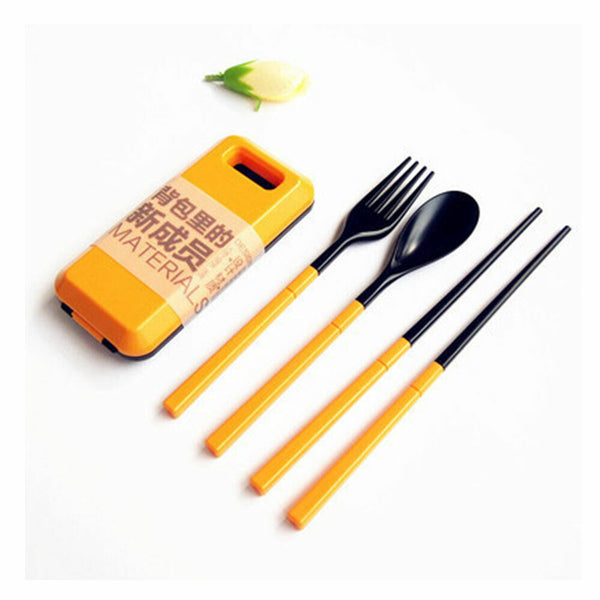 Portable Dinnerware Set Fork Folding Tableware Cutlery Chopsticks Travel