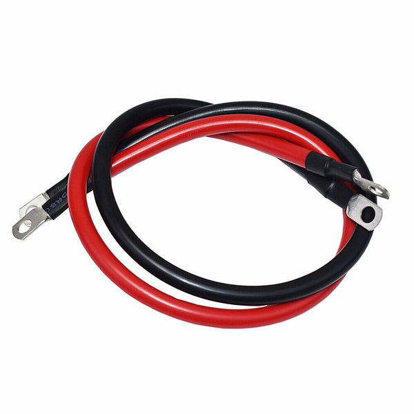 Battery Joiner Connector DC Lead Wire Cable & lugs 100A 12v 24V 30cm Red + Black