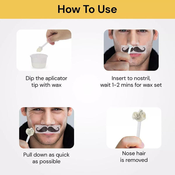 Hair Removal Ear Wax Nose Wax Kit Sticks Nasal Waxing Remover Wax Strips Beans