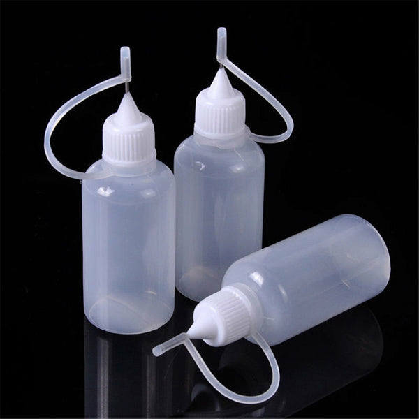 50PCS 30ml Needle Tip Applicator Bottle Clear Glue Dropper Dispenser Bottle Tool
