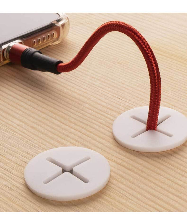 10 PCS Desk Cord Grommet Flexible Silicone Cable Hole Cover Round Gasket AU