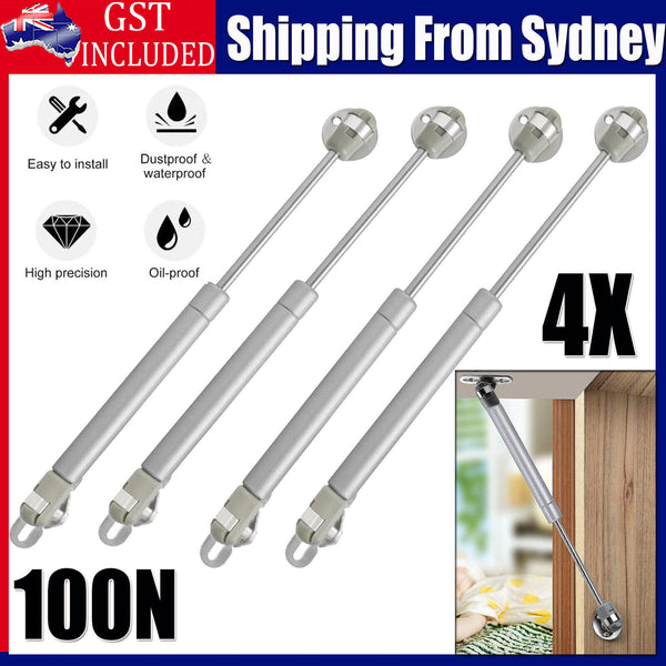 4x 100N Gas Strut Kitchen Cabinet Cupboard Door Hinges Stays Lift Door Support