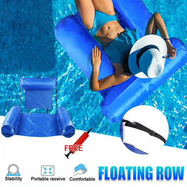 Inflatable Floating Water Hammock Float Pool Lounge Bed Sea Beach Swimming Chair