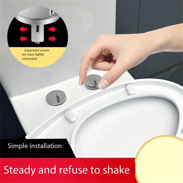 1Pairs Stainless Steel Toilet Lid Hinge Screw Buckle Easy To Install Universal
