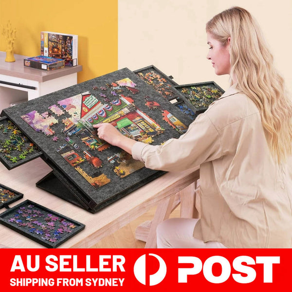 1000pcs jigsaw Puzzle Board Portable Felt Puzzle Plateau 6 Drawers Puzzle Table