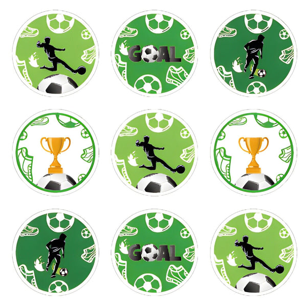 Fashion Football Sport Gift Bags Green Kraft Paper Sticker Set Party Favor Bags
