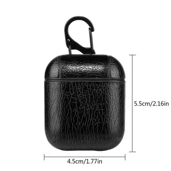 Compatible With Airpods Leather Earphone Protective Case Cover shockproof